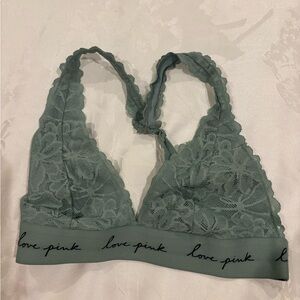 PINK Victoria's Secret Lace Bralette - Teal